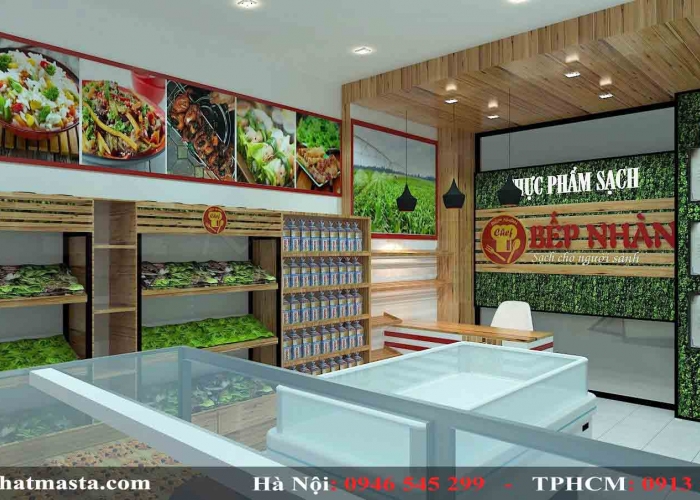 THIẾT KẾ CỬA HÀNG THỰC PHẨM - CHỊ NHÀN - HÀ ĐÔNG